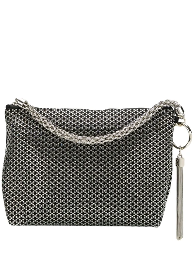 Callie diamond motif crystal hotfix clutch