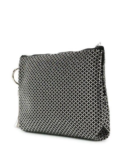 Callie diamond motif crystal hotfix clutch