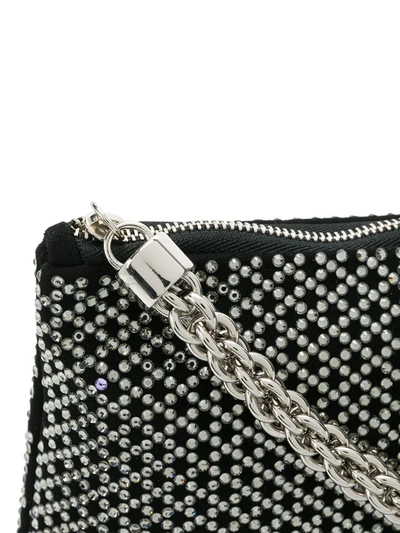 Callie diamond motif crystal hotfix clutch