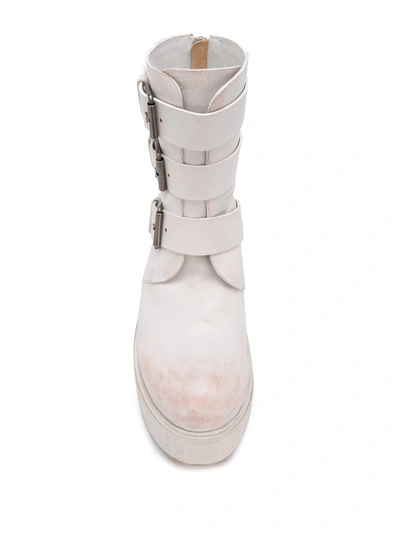 Shop Marsèll Buckle-detail Ankle Boots In White