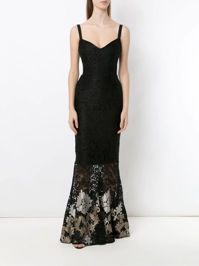 Olympiah Lace Long Dress In Black