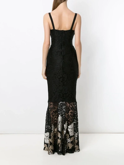 Olympiah Lace Long Dress In Black