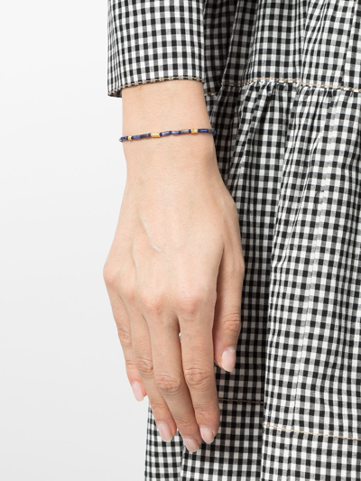 Shop Anni Lu Azzurro Beaded Bracelet In Blau