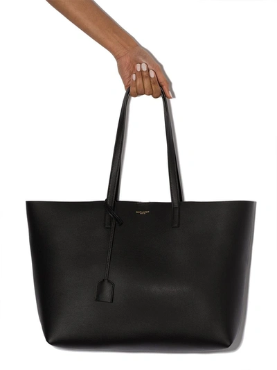 Shop Saint Laurent Large Shopper Tote Bag In Black
