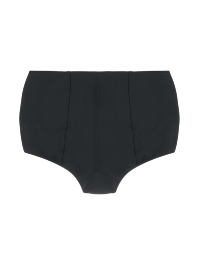 Shop Dolce & Gabbana High-waisted Culotte Bikini Bottoms In Black