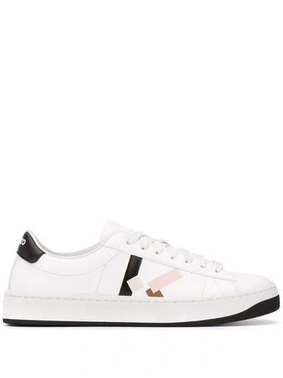 Shop Kenzo Kourt K-logo Sneakers In White