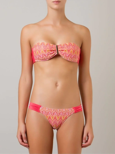 Shop Brigitte Knit Bandeau Bikini Set In Yellow