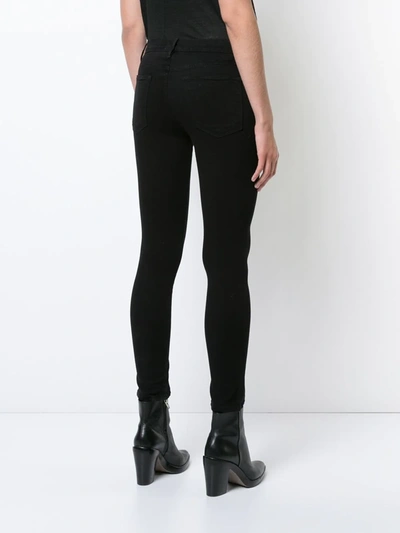 Frame Front Slit Cropped Jeans In Black