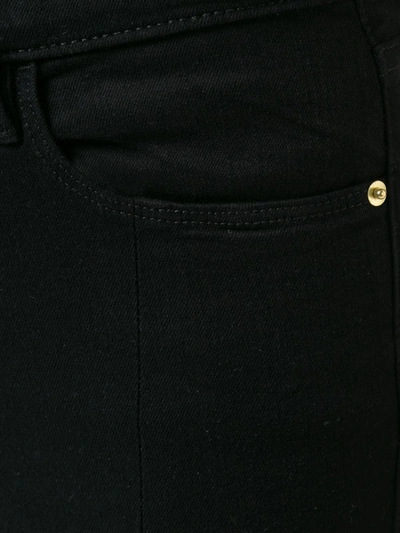 Frame Front Slit Cropped Jeans In Black