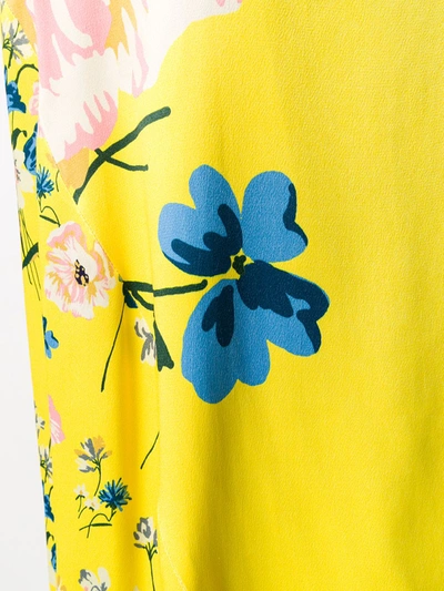 Shop Antonio Marras Floral Print Blouse In Yellow