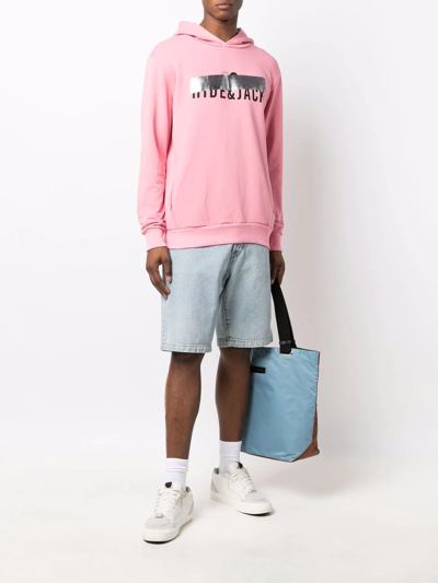Hide & Jack Logo-print Pullover Hoodie In Rosa