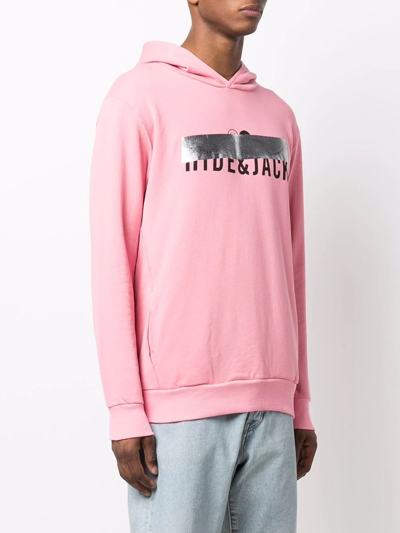 Hide & Jack Logo-print Pullover Hoodie In Rosa