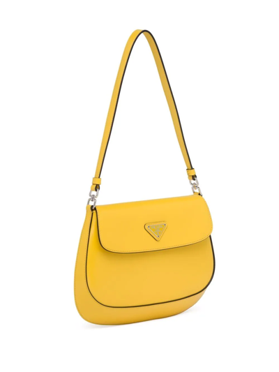 Shop Prada Cleo Leather Shoulder Bag In 黄色