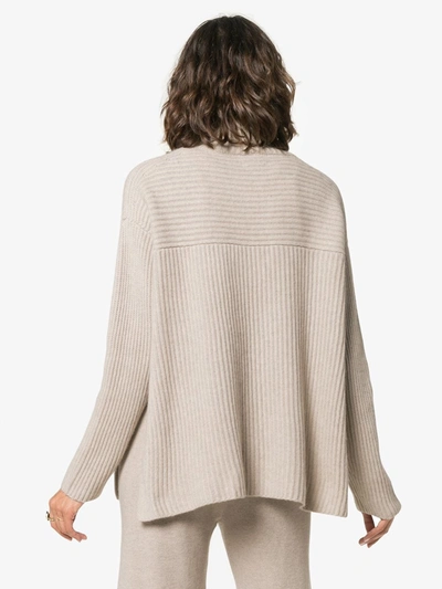 Shop Le Kasha Lisbon Cashmere Roll Neck Jumper In Neutrals