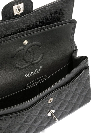 Pre-owned Chanel 2001 Small Double Flap Shoulder Bag In Black