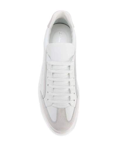 Shop Ferragamo Lace-up Sneakers In White