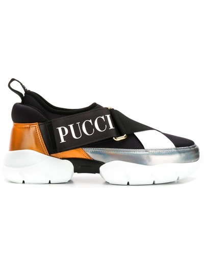 Shop Emilio Pucci City Cross Sneakers In Black