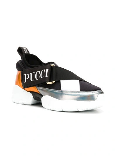 Shop Emilio Pucci City Cross Sneakers In Black
