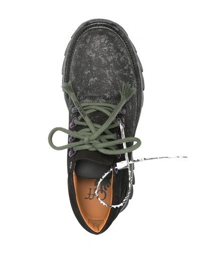 Off-white Leather Platform Sneakers In Black
