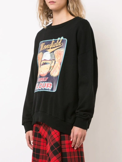 Shop Monse Monsfield Crew Neck Sweatshirt In Black