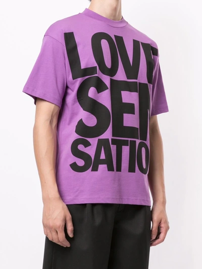 Shop Honey Fucking Dijon Love Sensation Print T-shirt In Purple