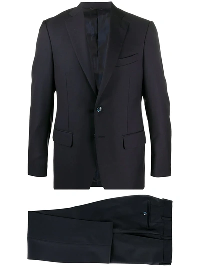 Shop Dell'oglio Fitted Two Piece Suit In Blue