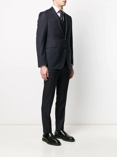 Dell'oglio Fitted Two Piece Suit In Blue