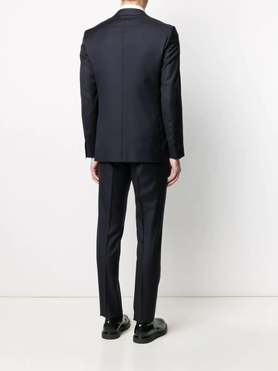 Shop Dell'oglio Fitted Two Piece Suit In Blue