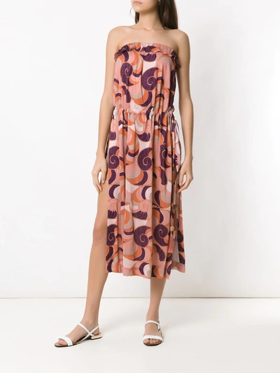 Shop Adriana Degreas Sleeveless Dress In Multicolour