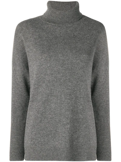 Chinti & Parker Funnel Neck Cashmere Jumper In Grey