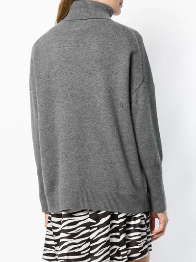 Chinti & Parker Funnel Neck Cashmere Jumper In Grey