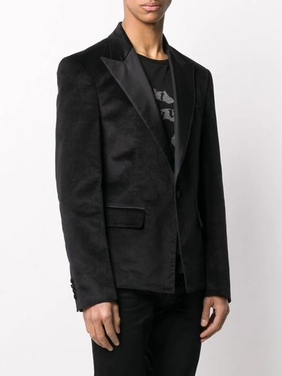 Shop Amiri Formal Single Breasted Blazer In Black