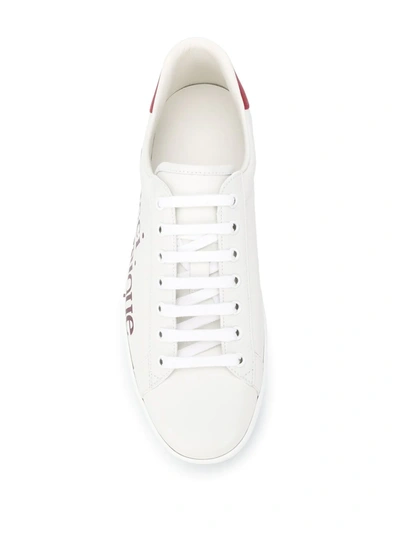 Shop Gucci Orgasmique Logo-print Sneakers In White