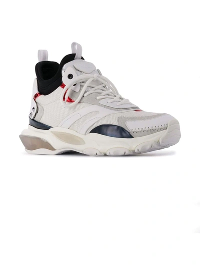 Valentino Bounce Suede-trimmed Leather, Mesh And Neoprene Sneakers In White
