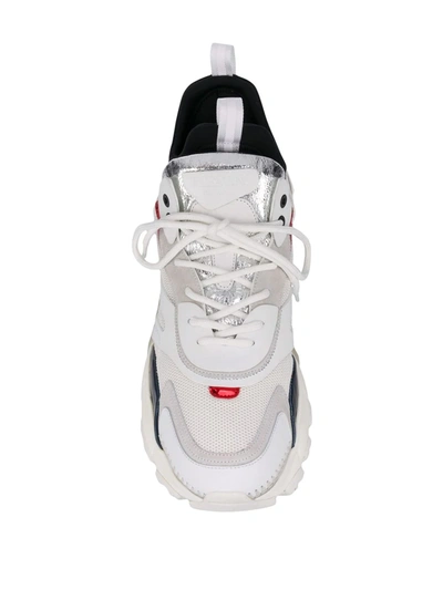 Valentino Bounce Suede-trimmed Leather, Mesh And Neoprene Sneakers In White