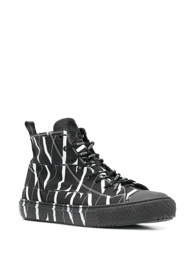 Shop Valentino Vltn High-top Sneakers In Black