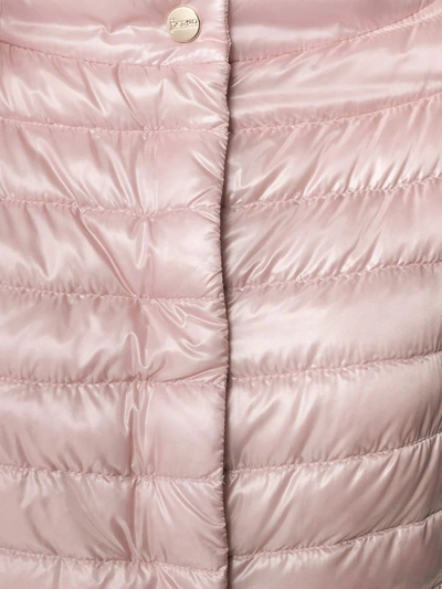 Shop Herno Sleeveless Feather Down Jacket In Pink