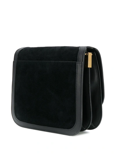 Shop Saint Laurent Lock Medium Shoulder Bag In Black