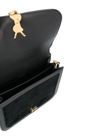 Shop Saint Laurent Lock Medium Shoulder Bag In Black
