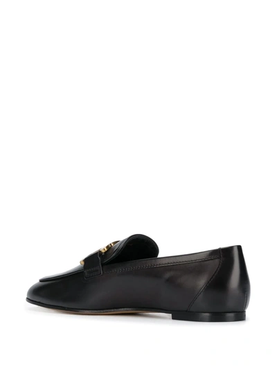 Shop Tod's Chain-strap Loafers In Black