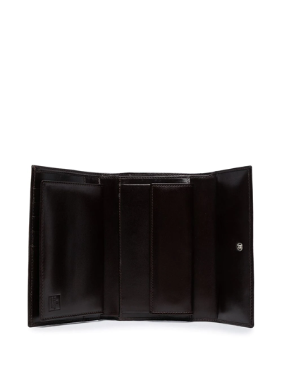 Pre-owned Fendi 1990s Zucca Pattern Tri-fold Wallet In Brown
