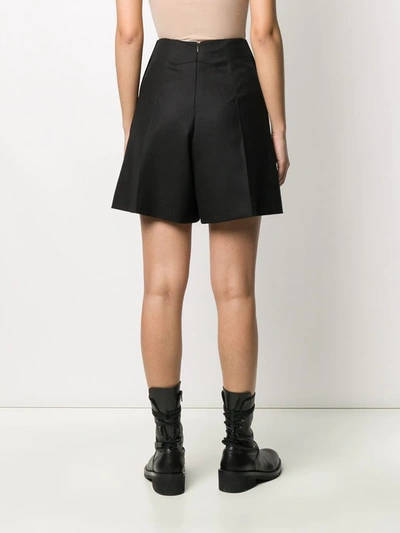 Shop Patou Side Button Shorts In Black