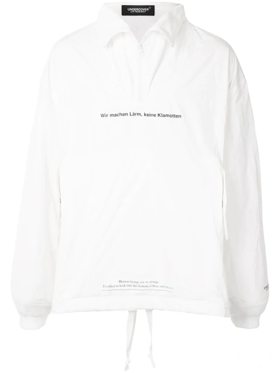 Shop Undercover Slogan-print Windbreaker In White