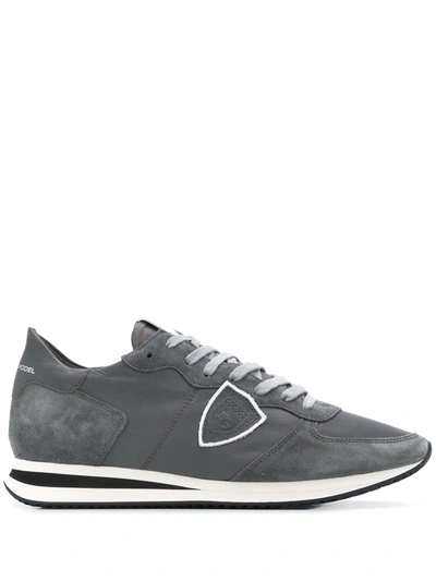 Shop Philippe Model Paris Trpx Veau Sneakers In Grey