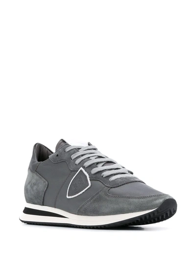 Shop Philippe Model Paris Trpx Veau Sneakers In Grey
