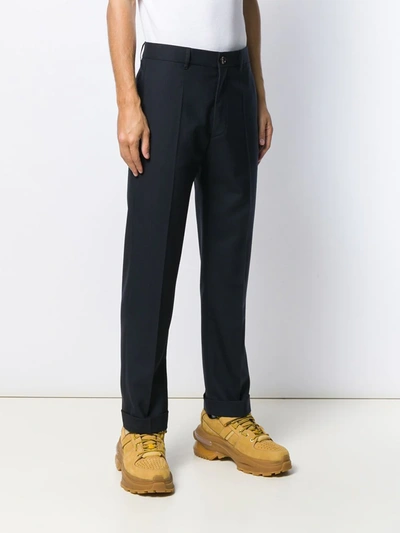 Shop Marni Straight-leg Trousers In Blue