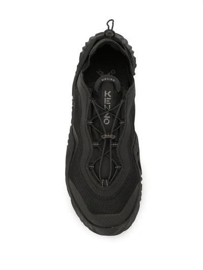 Shop Kenzo Drawstring Fastening Low-top Sneakers In Black