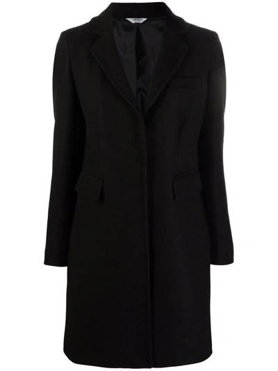 Shop Liu •jo Black Wool-blend Coat