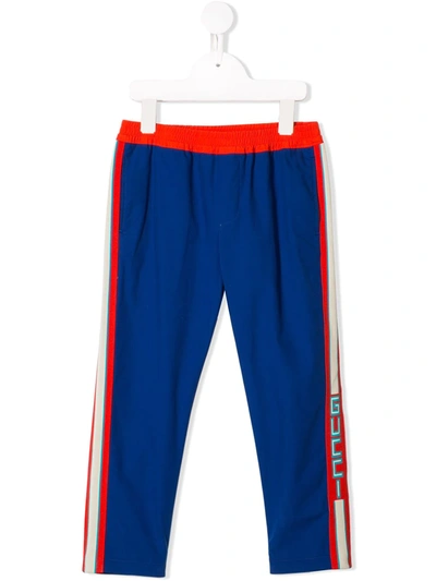 Shop Gucci Tracksuit Trousers In Blue