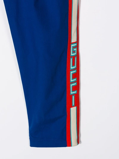 Shop Gucci Tracksuit Trousers In Blue